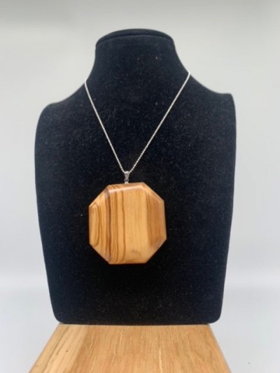 B39 Pendentif en Bois Précieux