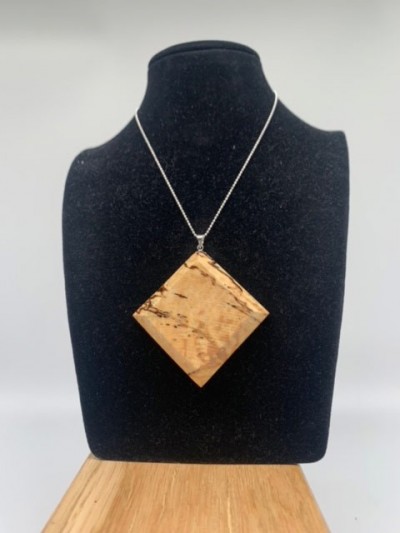 B46 Pendentif en Bois Précieux