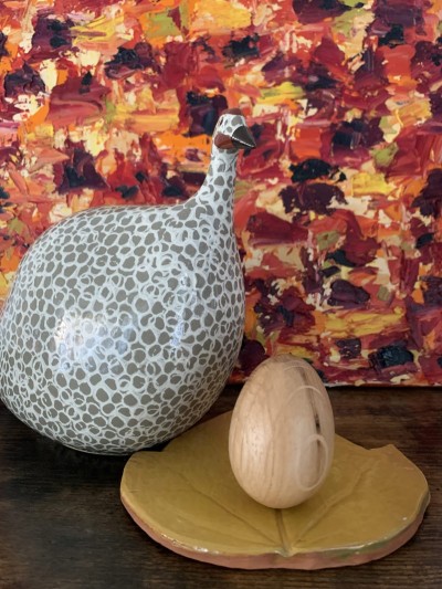 O9 Oeuf en bois précieux