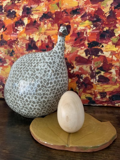 O12 Oeuf en bois précieux